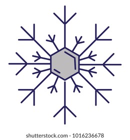 snowflake weather isolated icon