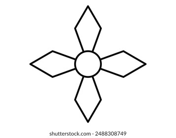 Copo de nieve, signo de Clima - imagen lineal de Vector para colorear, logotipo o pictograma. Esquema. Copo de nieve, nieve para icono o signo.