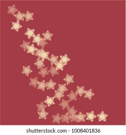 Snowflake which consists of isolated elements. Stylish, consist of beautiful elements in snowflake. Can be used as print, wallpaper, cards, poster, logo, background and etc.