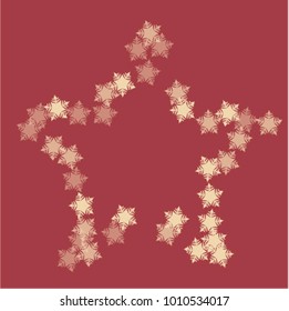 Snowflake which consists of isolated elements. Stylish, consist of beautiful elements in snowflake. Can be used as print, wallpaper, cards, poster, logo, background and etc.