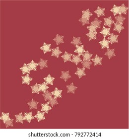 Snowflake which consists of isolated elements. Stylish, consist of beautiful  elements in snowflake. Can be used as print, wallpaper, cards, poster, logo, background and etc.