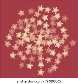 Snowflake which consists of isolated elements. Stylish, consist of beautiful elements in snowflake. Can be used as print, wallpaper, cards, poster, logo, background and etc.