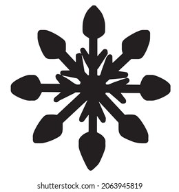 Snowflake white background, Christmas design collection. Vector illustration, Festive drawing.