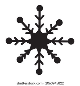 Snowflake white background, Christmas design collection. Vector illustration, Festive drawing.
