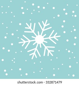 Snowflake winter background