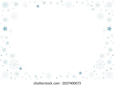 Snowflake and winter background for decoration - copy space.