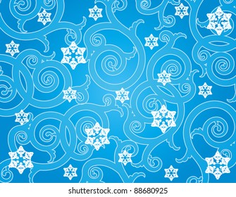 Snowflake winter background. Vector illustration