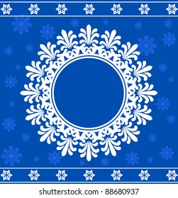 Snowflake winter background. Vector illustration