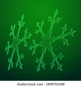 Snowflake winter Christmas falling snow Wireframe low poly mesh vector illustration