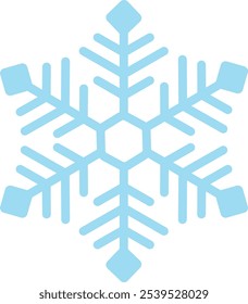 Snowflake winter clip art design on plain white transparent isolated background for card, shirt, hoodie, sweatshirt, apparel, card, tag, mug, icon, poster or badge