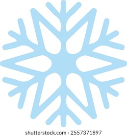Snowflake winter clip art design on plain white transparent isolated background for card, shirt, hoodie, sweatshirt, apparel, card, tag, mug, icon, poster or badge
