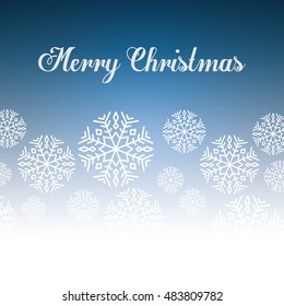 snowflake winter cold merry christmas snowfall frozen icon. Blue background. Vector illustration
