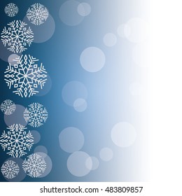 snowflake winter cold merry christmas snowfall frozen icon. Blue background. Vector illustration