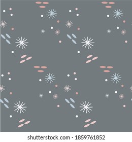 Diseño de invierno copo de nieve patrón sin costura gris para web, para impresión, para libro de coloreado, para papel envolvente, para papel tapiz