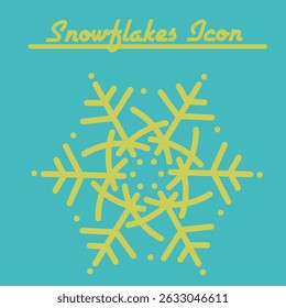 Snowflake Winter Frosty Design Element