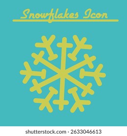 Snowflake Winter Frosty Design Element