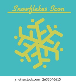 Elemento de diseño helado de invierno de copo de nieve