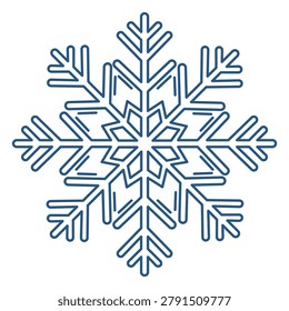 Snowflake Winter Ice Crystal Symbol Illustration Featuring Seasonal Weather Frozen Nature Holiday Decoration and Cold Climate Concept Design