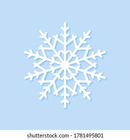 Schneeflocken Wintersymbol. Schneeflocke im Flachstil. Vektorgrafik