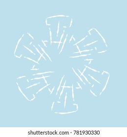 Snowflake winter Icon new year
