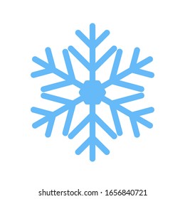 Snowflake winter icon on white background