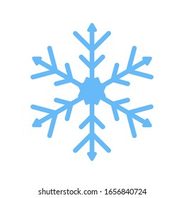 Schneeflocke Wintersymbol auf weißem Hintergrund