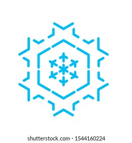 snowflake winter icon set for UI and Christmas background.