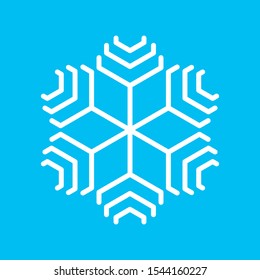 snowflake winter icon set for UI and Christmas background.