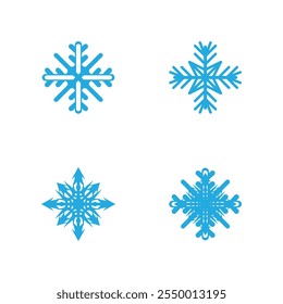 Snowflake winter icon and symbol vector template illustration