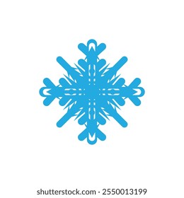 Snowflake winter icon and symbol vector template illustration