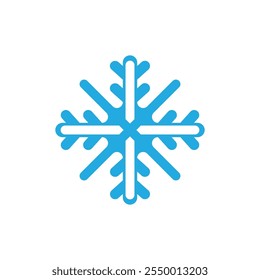 Snowflake winter icon and symbol vector template illustration