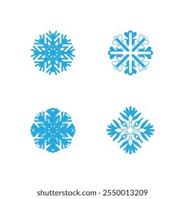 Snowflake winter icon and symbol vector template illustration