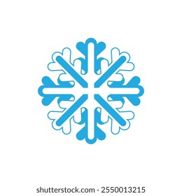 Snowflake winter icon and symbol vector template illustration