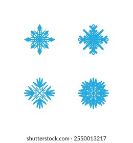 Snowflake winter icon and symbol vector template illustration