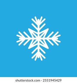 Schneeflocke Winter-Symbol und Symbol, Vektorgrafik