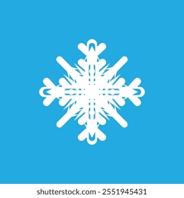 Snowflake winter icon and symbol vector template illustration