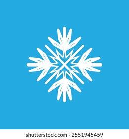 Snowflake winter icon and symbol vector template illustration