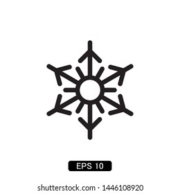 snowflake winter icon vector illustration