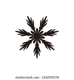 snowflake winter icon vector illustrations