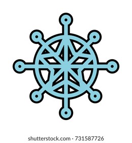 snowflake winter isolated icon