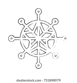 snowflake winter isolated icon