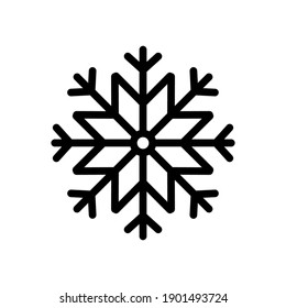 invierno de copo de nieve de silueta de icono aislado sobre ilustración vectorial de fondo blanco. perfecto para todo el proyecto