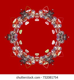 Snowflake winter. Isolated watercolor snowflakes on colorful background. Symbol of winter. Vector illustration.