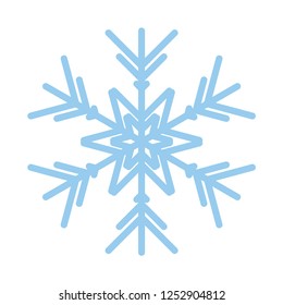 Snowflake winter new year blue art symbol icon