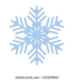 Snowflake winter new year blue art symbol icon