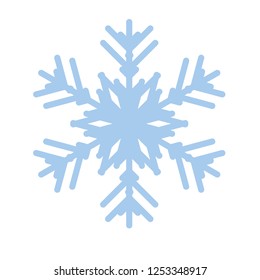 Snowflake winter new year blue art symbol icon