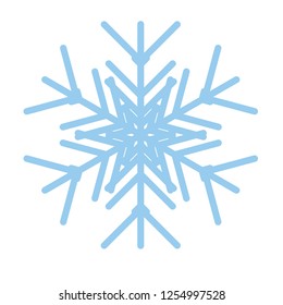 Snowflake winter new year blue art symbol icon