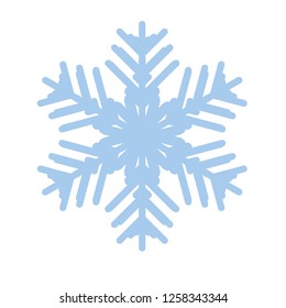 Snowflake winter new year blue art symbol icon