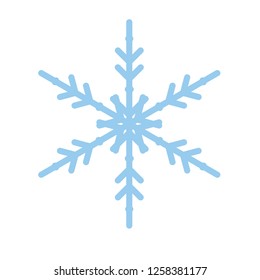 Snowflake winter new year blue art symbol icon