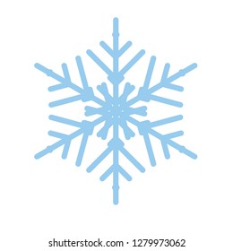 Snowflake winter new year blue art symbol icon